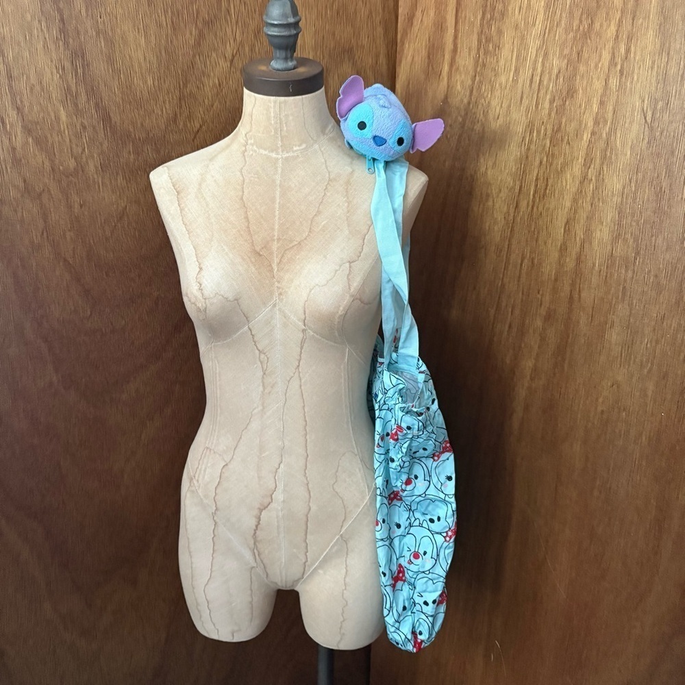 STITCH TSUM TSUM Foldable Reuseable Tote Bag Light Blue Disney - Picture 7 of 13